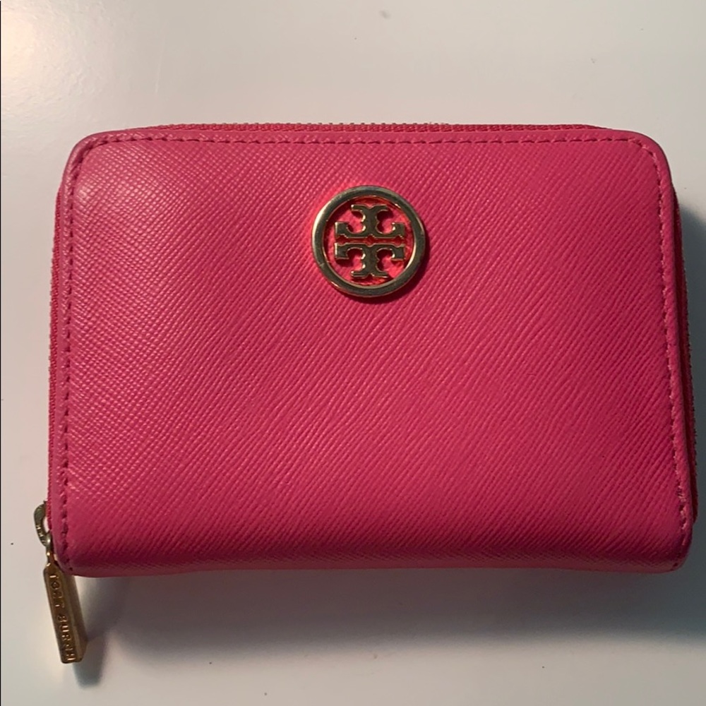 Hot Pink Tory Burch Small Wallet